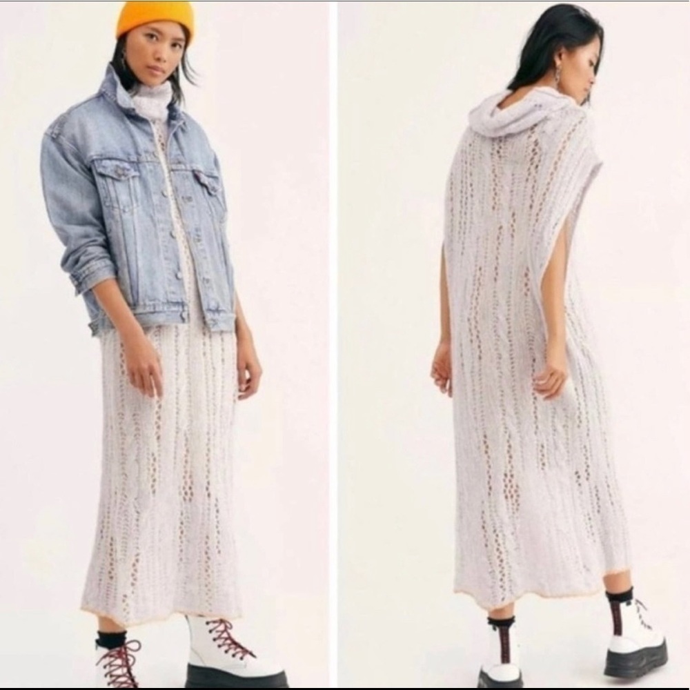 FREE PEOPLE Pirouette Tunic Wool Blend Cowl Neck